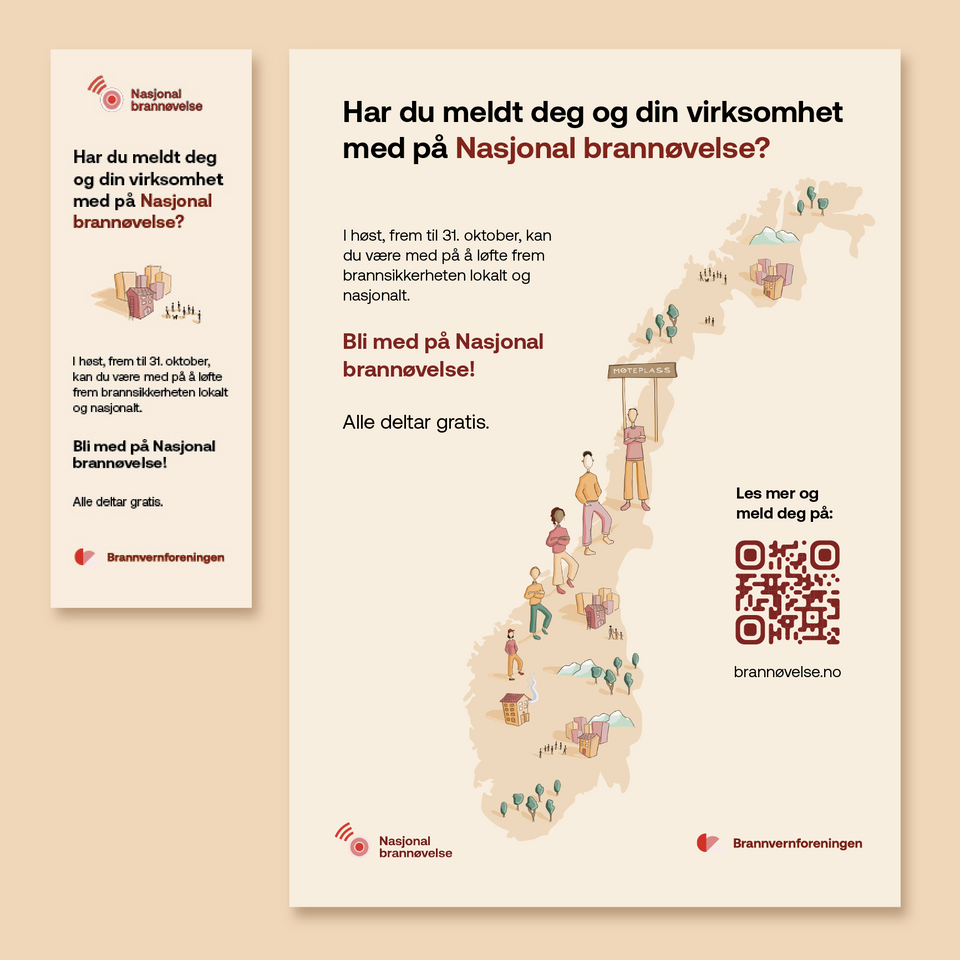 Annonse for Nasjonal brannøvelse
